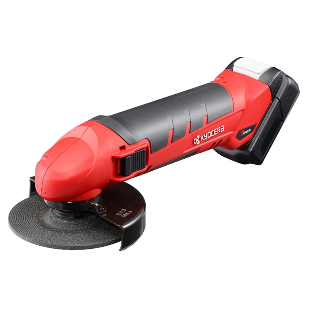 Kyocera Cordless Blade Sharpening Grinder 602200A Black grip and soft handle make sharpening gardening and agricultural equipment a 100mm grinding