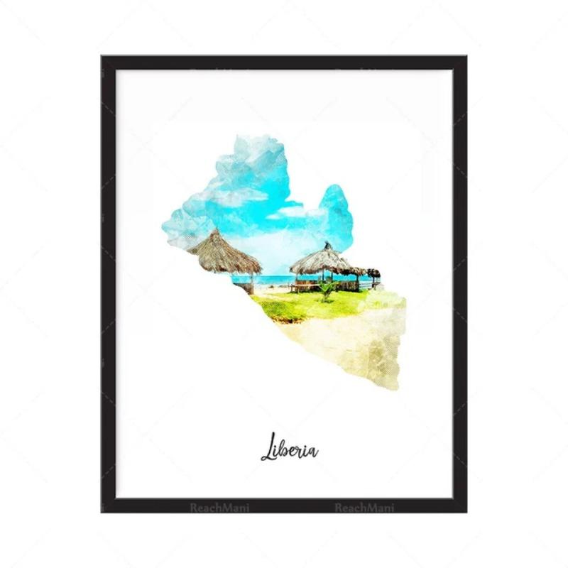 

Bhutan Watercolor Map Print State Country Map Travel Wall Art Poster Home Decor Large Gicle Wall Art 21cm×30cm NoFrame