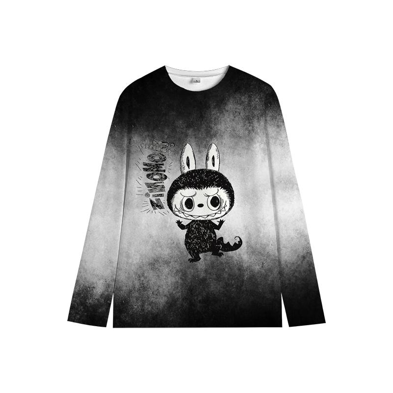 

Детская толстовка Labubu Colorful the Monsters, пуловер, мягкая, унисекс, мультяшная, для детей, мальчиков, девочек 130 серый