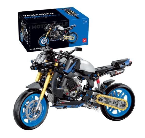 638 stk Klassiske motorsykkel byggemodellblokker Moto Road Racer Murstein Julegaver Leker til Barn Gutter Barn Voksen Teknisk