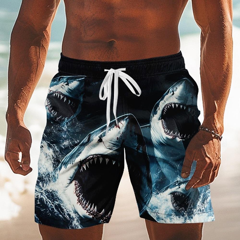 

Men s Animal Shark Sea Creatures Swim Trunks Bathing Suits Swim Shorts Board Shorts Mid Waist Funny Beach Vacation XL