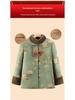 Plus Size Winter Stand Collar Chinese Style Velvet-Lined Cotton Jacket for Grandma