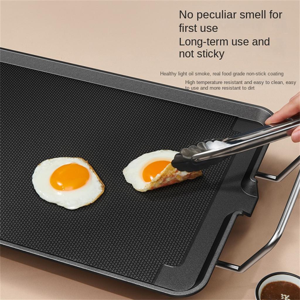 Aoran Non Stick Electric Grill, Smokeless Grill, Temperature Adjustable At 5 Levels, Household Electric Grill Cooking Tool