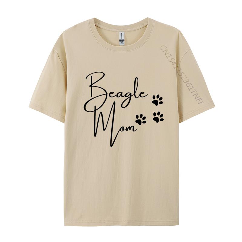 Beagle Mom T-shirt 100% Cotton Clothing Awesome Short Sleeve Tees Best Gift T-Shirt Luxury Clothing Casual