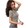 Round Neck Solid Color Short-sleeved T-shirt for Women In Summer Korean Women's New Top