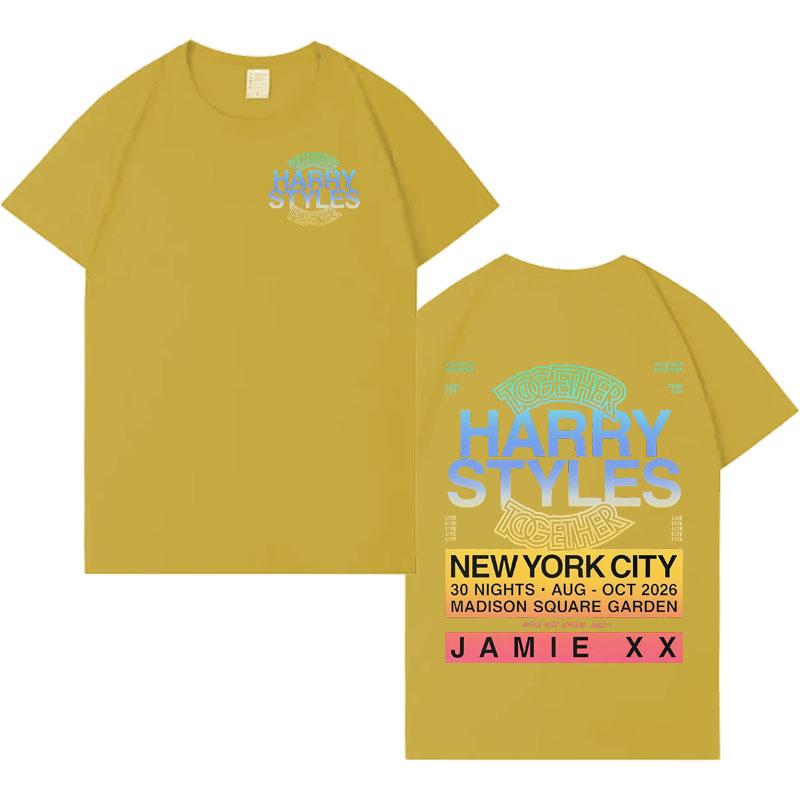 Singer HarryStyle Trendy Album Together Tour Tshirts Aesthetic Pop T Shirt Mens Women Harajuku Loose Oversized Casual T Shrits