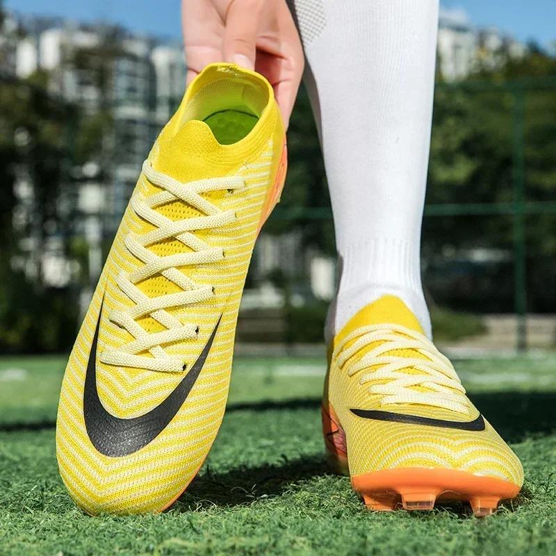 Hochwertige Herren Fußballschuhe Society Rutschfeste Kunstrasen Fußballschuhe für Kinder TF/FG Trainings Fußballplatz Stiefel Chuteira Campo