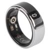 Smart Ring Silver Step Counter Splash Proof Smart Fitness Ring with APP Display Screen Touch Keys fo