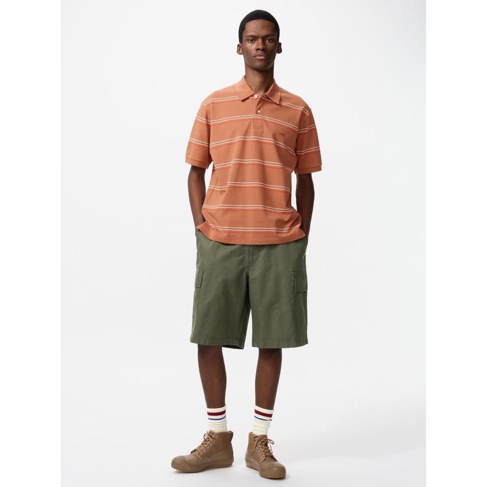 Uniqlo Japan Dry Kanoko Border Polo Shirt