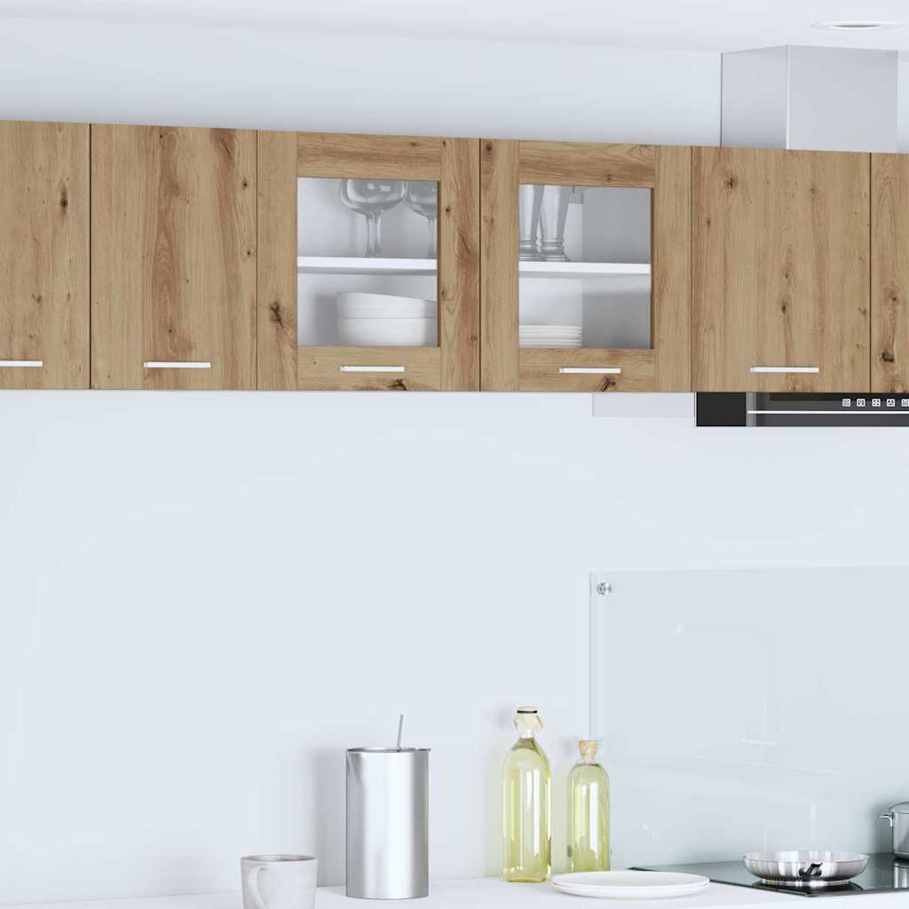 Wall Cabinet Artisan Oak and White 80 X 31 X 40 Cm