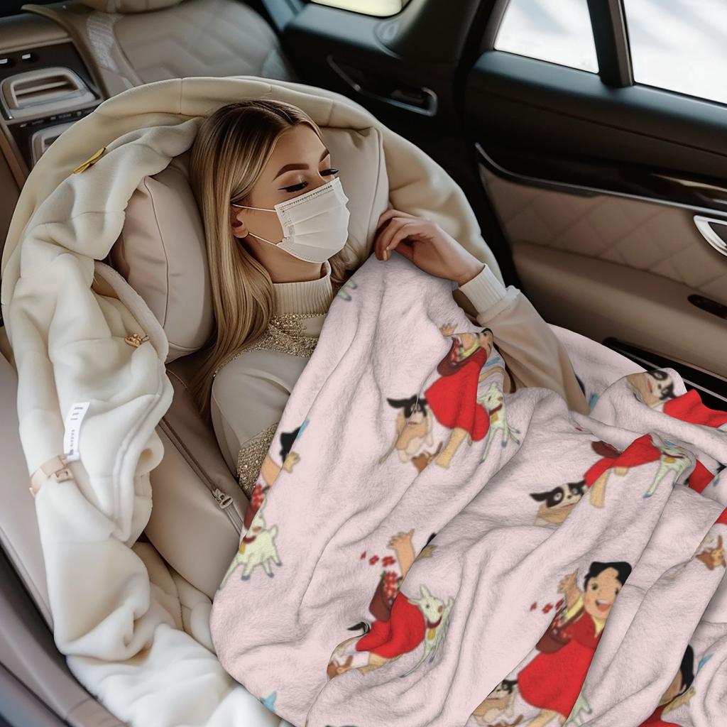 Heidi A Girl of the Alps Blanket Cartoon Anime Flannel Vintage Warm Throw Blankets for Home Textile Decor Car