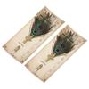 PATIKIL Quill Pens 2pcs Vintage Quill Feather Dip Pens with 5 Replacement Nibs for Calligraphy Weddings Signature Guests Multicolor 9.3"