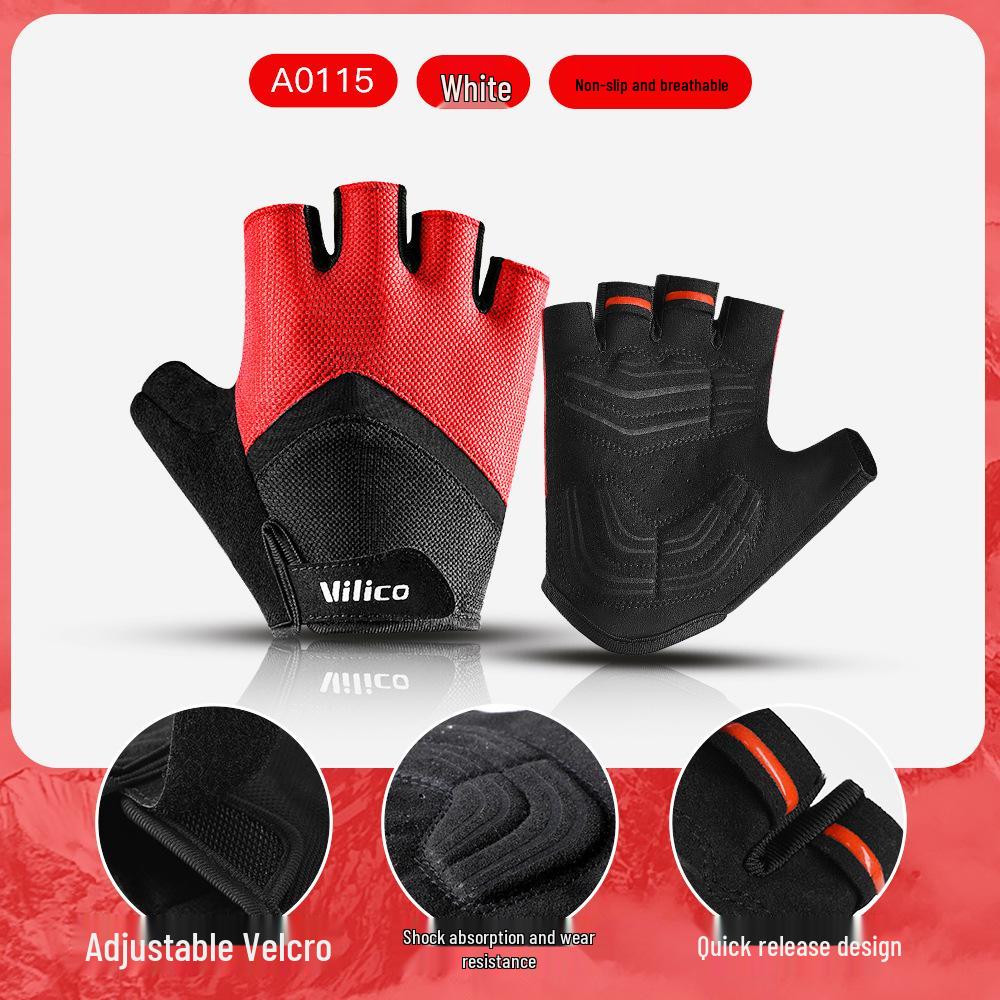 Breathable Anti-Slip Half-Finger Cycling & Running Gloves - Shock Absorbing Summer Sport Gear