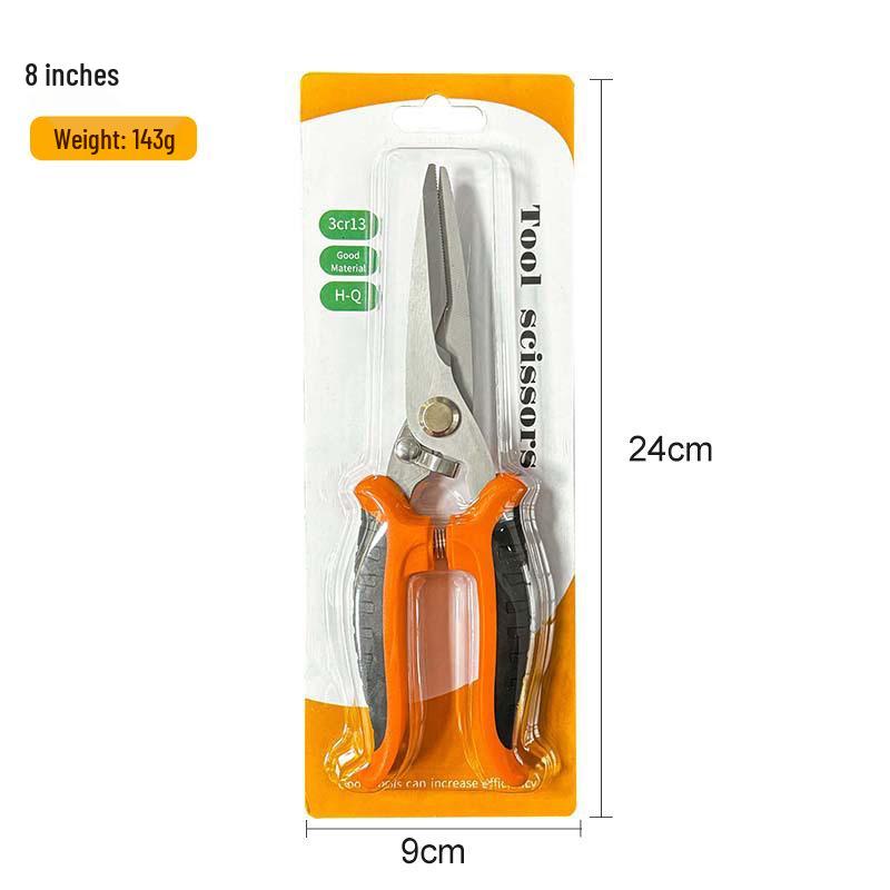 Multi-Functional Stainless Steel Electrician Shears for Cutting Wire, Iron, and Aluminum.