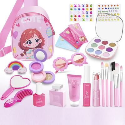 Non-Toxic 21Pcs Kids Toys Simulation Cosmetics Set Pretend Makeup Toys Children Play House Simulation Make Up Educational Toys For Children Gift