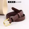 Womens Genuine Leather Belt With Metal Buckle Slim Waistband Jeans Office Casual Style