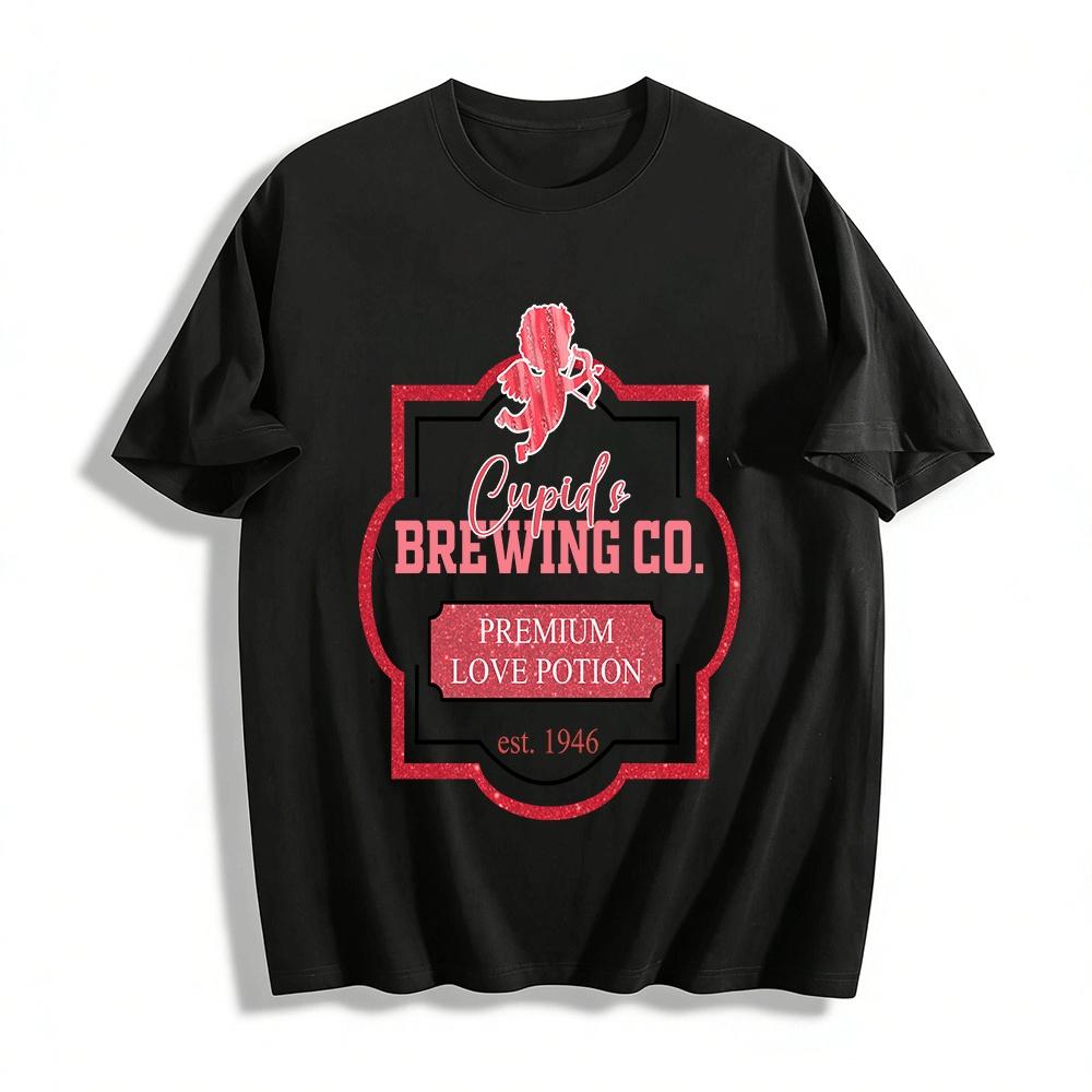 Cupid s Brewing Co Premium Love Potion Valentine s Day Tee Pure cotton T-shirt XXS