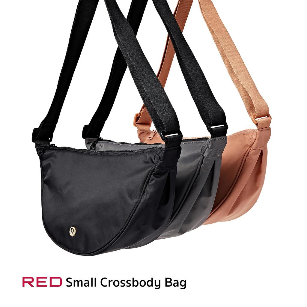 Red by Kiss Crossbody Bag, Durable Waterproof Fabric, Lightweight Everyday Bag with Adjustable Strap and Inner Pocket (Regular, Peach Brown)
