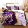 Dreamy Purple Marble Bedding Set Soft Brushed Polyester Duvet Cover Queen Twin Double Single Size INS Princess Room Decoration