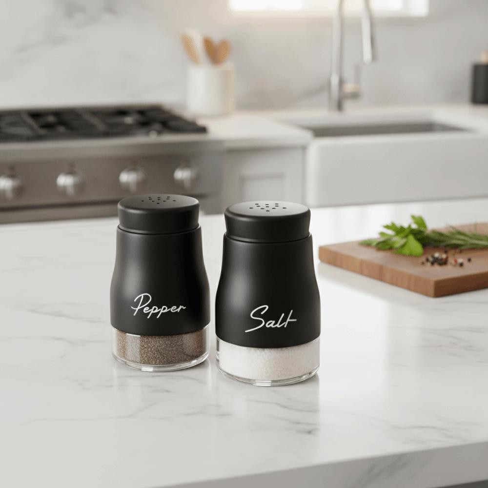 Set 2 Pezzi Bottiglie Vetro Sale Pepe Dispenser Sale Pepe Anti-perdita Bottiglia Condimento Cucina