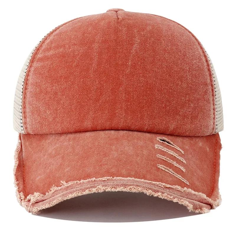 2024 New Summer Women's Black White Pink 5 Panel Baseball Cap with Breathable Mesh Trucker Snapback Hats for Men Women Gorros