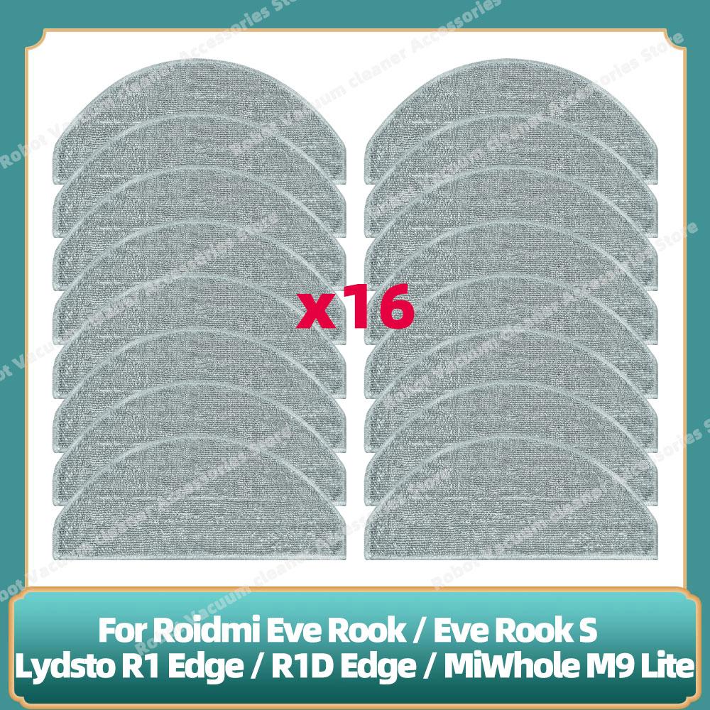 Compatible For Lydsto R1 Edge / R1D Edge / Roidmi Eve Rook / Eve Rook S / MiWhole M9 Lite Parts Side Brush Hepa Filter Mop Cloth