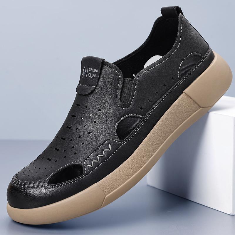 2025 Classic Summer Men's Sandals Thick Soles Durable Men's Camping Hiking Shoes Outdoor Anti Slip Oxford Shoes Breathable