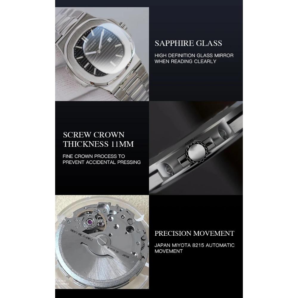 Specht & Söhne Mechanické náramkové hodinky pro muže 5711 Hodinky Miyota 8215 Sportovní hodinky Relogio Masculino