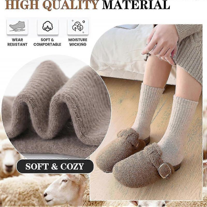 5 Pairs Womens Merino Wool Socks Hiking Warm Winter Thick Thermal