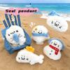 Plush Seal Keychain Cartoon Animal Doll Bag Pendant Cute Sea Lion for Kids Birthday Party Gifts