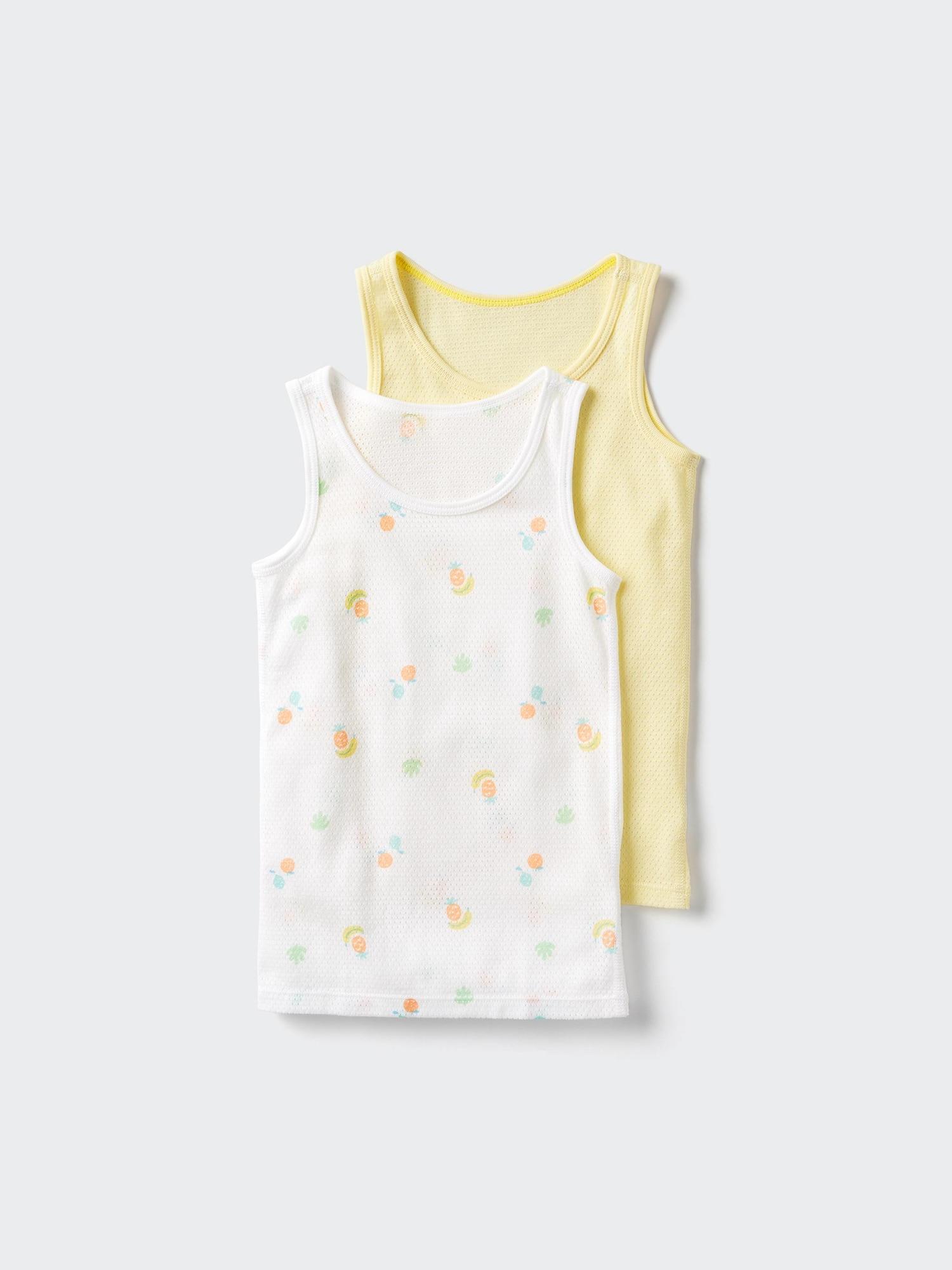 

Uniqlo Япония Хлопковая сетчатая майка, 2 шт. 41 YELLOW/80