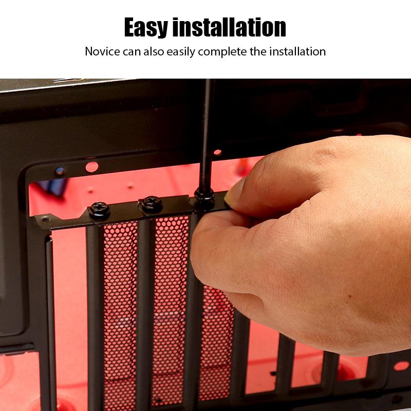 5 Stück 121x19x0.05mm PC Gehäuse PCI Erweiterungsslot Rückplattenabdeckung Staubfilter Hartstahl Blindplatte mit Schrauben Gehäuse Lüfter Staubfilter