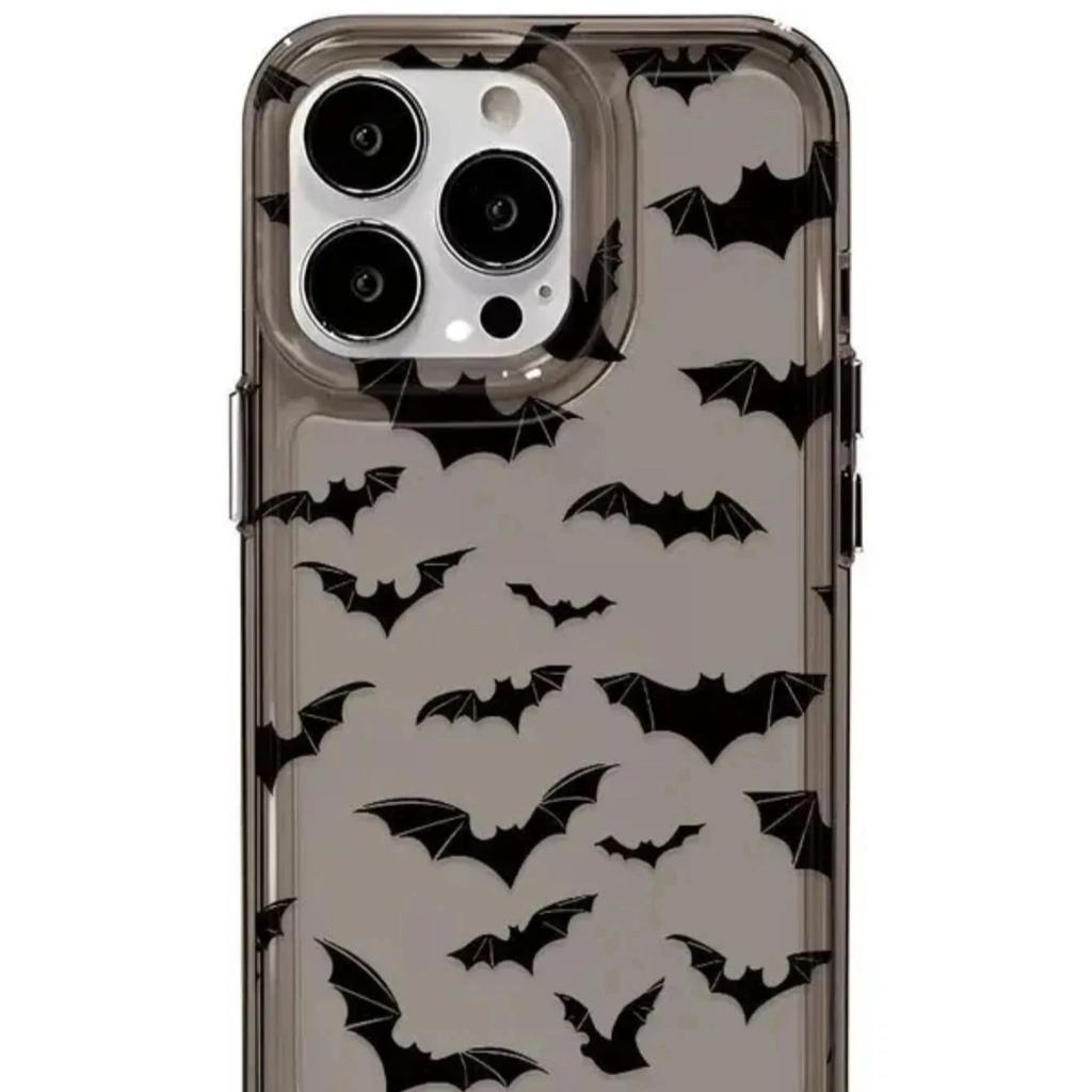 Black Bat With  iPhone Case For iPhone 14 13 11 15 Pro Max 12 Mini XS XR X 8 7 Plus SE 2022 14Pro 13Pro Matte Soft Cover