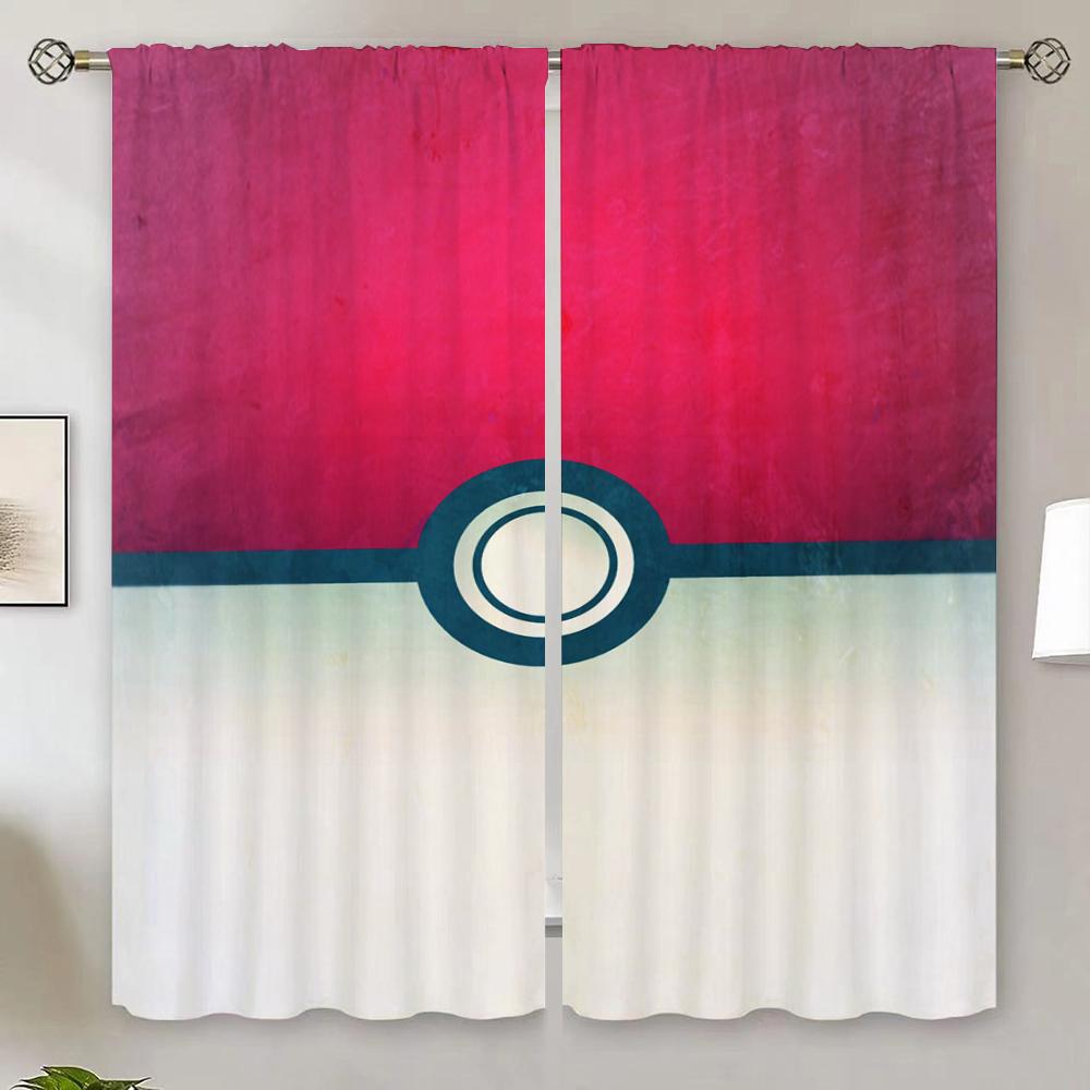 

Дешевые Бесплатная доставка Шторы Blackout P-Poke-mon Карнизы для штор Современные украшения для дома Тюль для гостиной Шторы для спальни W50xH70cmx2pcs-CL