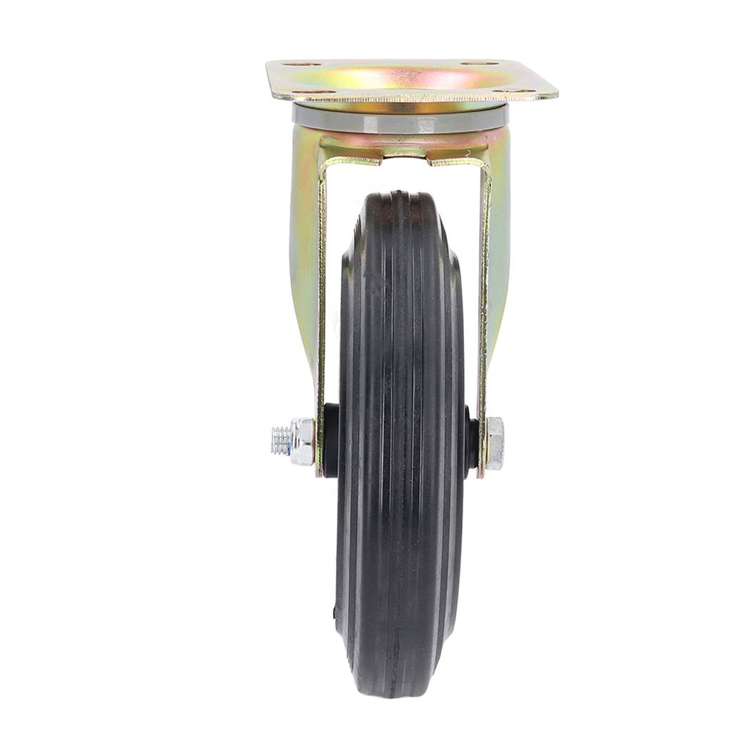 Caster Industrial Rubber No Noise Plate Swivel Caster Wheel Replacement for Cart Workbench 8inch 440lbs