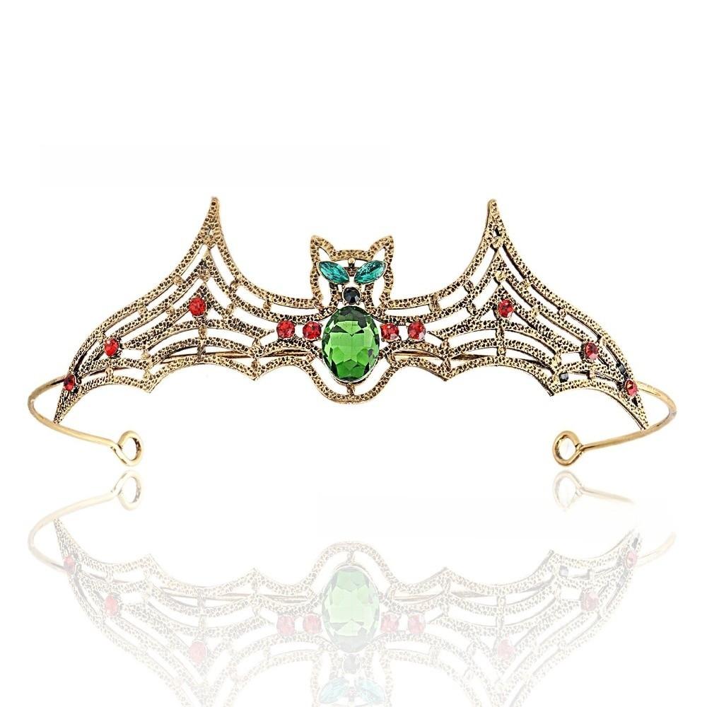 Sparkling Halloween Bat Hairband Metal Halloween Tiara Temperament Rhinestone Crowns Gift