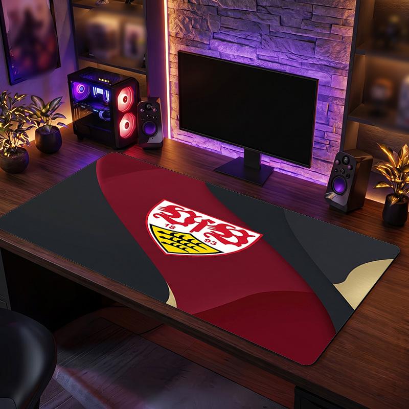 Tappetino per Mouse Grande Stampa Calcio VfB Stuttgart, Tappetino Esteso Antiscivolo per Scrivania da Gioco per Ufficio Casa