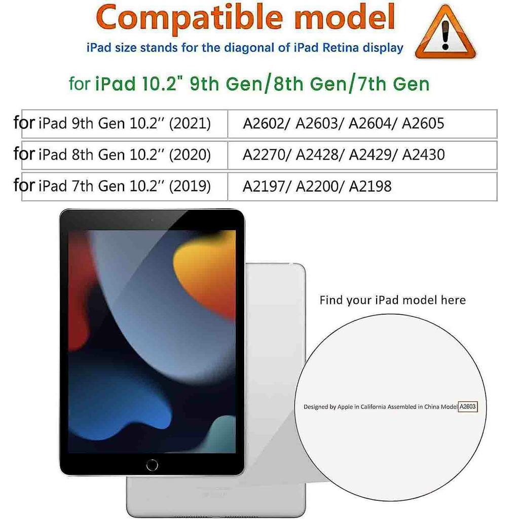 Tablet Case For iPad 10.2 (2021)/(2020)/(2019),Acrylic+PC Matte Cover with Pencil Holder