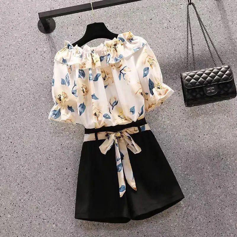 2026 Plus Size Women's Summer Tummy-Slimming Two-Piece Set