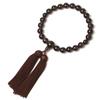 Prayer beads made in Japan in natural stone brown crystal 22 beads Pure silk tassel bag Handmade prayer beads Domestic prayer beads that can be used