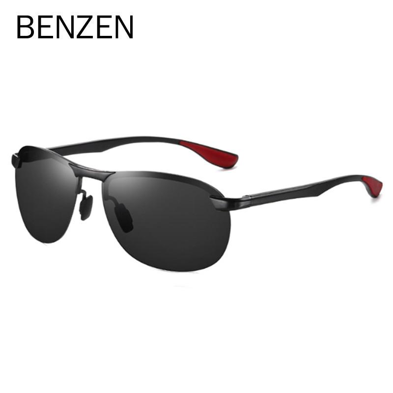

BENZEN авиационные мужские поляризационные солнцезащитные очки без оправы, оправа из сплава, солнцезащитные очки, мужские солнцезащитные очки UV400, очки для вождения 9559 чёрный