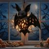 2 STuks Openwerk Vleermuis Decoratieve Hanglamp Gloeiende Vleermuis Kroonluchter Halloween Vleermuis Lampenkap Halloween