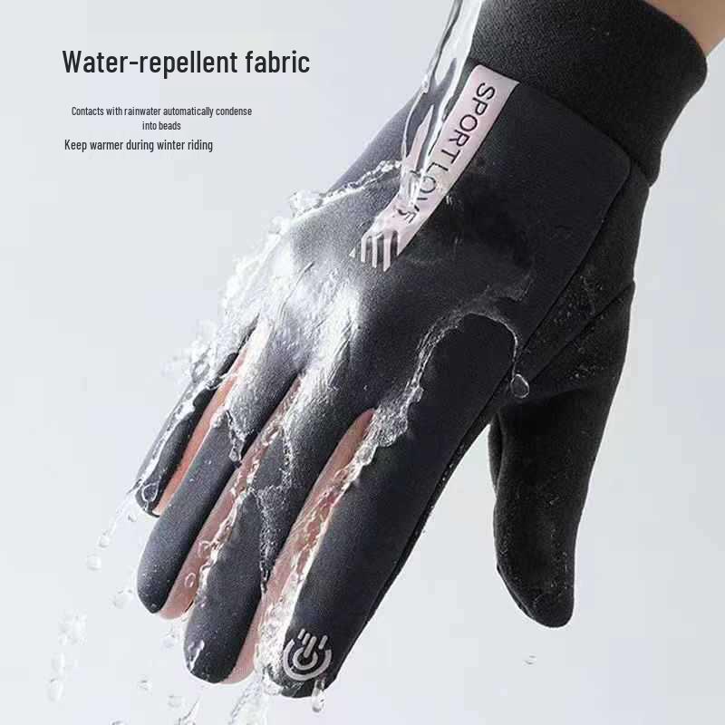 Unisex Winter Warm Fleece-Lined Touchscreen Gloves, Non-Slip and Water-Repellent for Cold Weather Driving and Riding