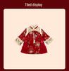 Jupe Hanfu Qipao Festive d'Hiver pour Filles - Style Chinois Épais pour le Nouvel An Combinaison Tang Vêtement Formel
