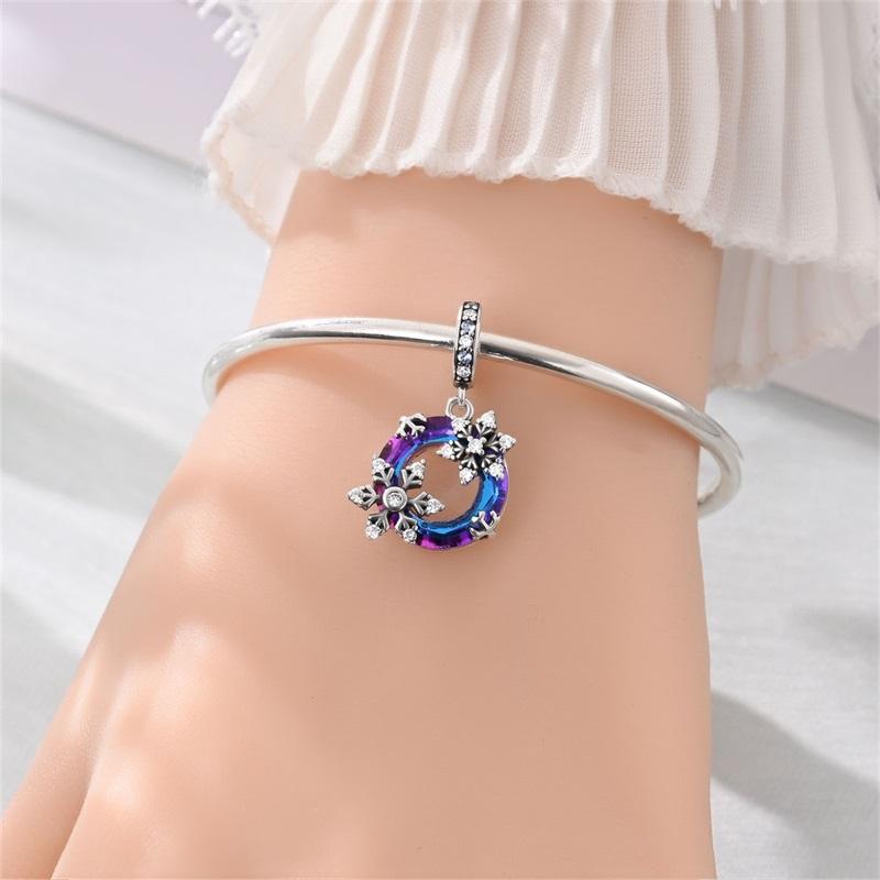 copper Christmas Crystal Snowflake Charm Bead Charms Penguin Bead Charms Compatible With Authentic Bracelets Do It Yourself Jewellery Making Womens G