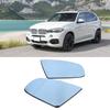 1 Pair Left & Right Door Side Heated Wing Mirror Glass for BMW X5 E70 2008 2013 Blue