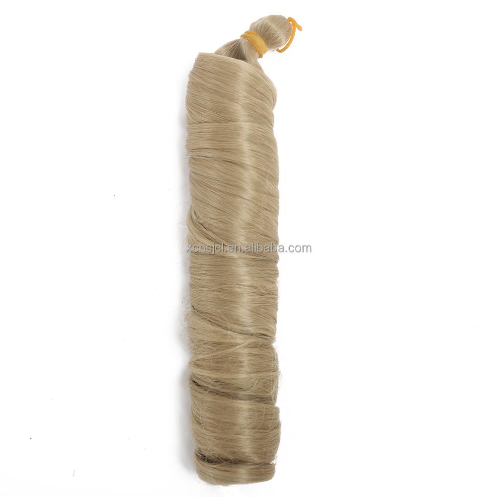 150g Crochet Braid Synthetic Hair Extensions Curly Braiding Hair Silky Loose Body Wave Pony Style Spiral Curl French Curls