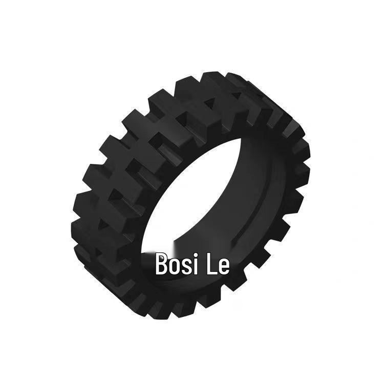Compatible Tire 24x7mm for LEGO 61254 MOC Small Particle Building Blocks Car Accessories 100g (Approx. 67 Pieces) чёрный