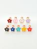 Minimal Piercing 14K Internal Enamel Flower Labret Piercing