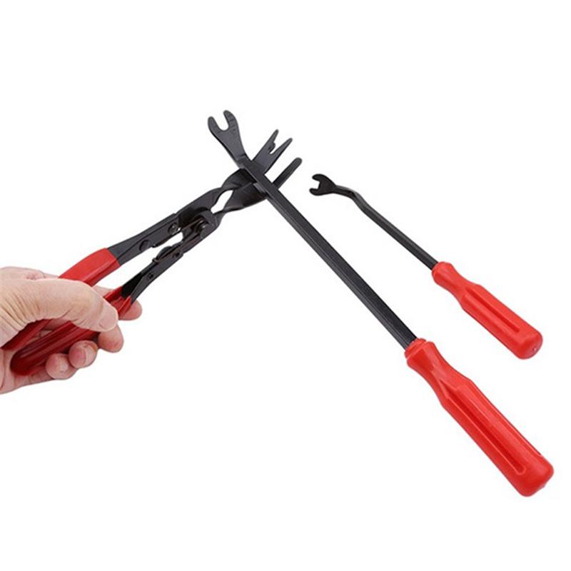 3 Pcs Car Door Panel Clips Pliers Trim Removal Fastener Puller Repair Tool Combo